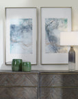 Undulating Oro - Abstract Prints (Set of 2) - Blue