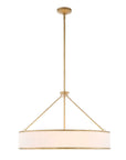 Algiers - 8 Light Drum Pendant - Gold / White