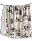 Campfire - White Pine Campfire Sherpa Throw 6 Per Carton - Tan