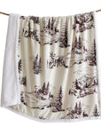 Campfire - White Pine Campfire Sherpa Throw 6 Per Carton - Tan