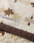 Dakota - King Reversible Quilt Set With 2 King Shams Set of 3 - Tan