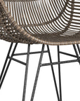 Ryanne - Arm Dining Chair Set of 2 - Dark Rattan / Black