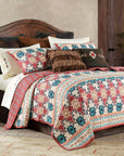 Phoenix - Twin Reversible Quilt Set Set of 2 - Red / Orange