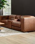 Austin - Power Reclining Loveseat With Console And Power Headrests - Chestnut