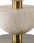 Hemisphere - Travertine Table Lamp - Beige
