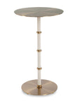 Cyprus - Accent Table - Brass / White