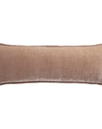 Stella - Faux Silk Velvet Long Lumbar Pillow - Dusty Rose