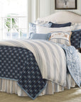Prescott - King Duvet Cover Set Set of 3 - Navy