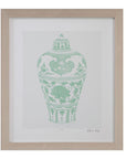 Mint Vases I Framed Print - Green / Beige