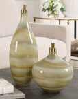Cascade - Glass Bottles (Set of 2) - Green