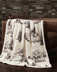 Campfire - White Pine Campfire Sherpa Throw 6 Per Carton - Tan