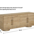 Evanston - 4 Door Natural Oak Cabinet - Woodtone