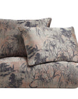 Pastoral Jacquard - King Duvet Cover Set Set of 3 - Rose Gold