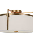 Colfax - 3 Light Semi Flush - Brass