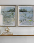 Far Away View - View Framed Prints - Light Blue