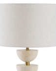 Hemisphere - Travertine Table Lamp - Beige