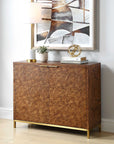 Jethro - Burl 2 Door Cabinet - Woodtone