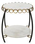 Chainlink - Marble Side Table - White