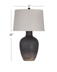 Volga - Table Lamp - Dark Gray / Beige