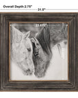 Custom Black And White Horses - Print - Dark Brown