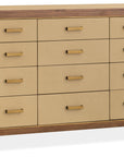 Melange - Zurich Accent Drawer Chest - Beige / Medium Walnut