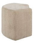 Khai - Rounded Plush Dining Bench - Brown