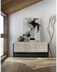 Melange - Ground Perspective Credenza - Pearl Silver