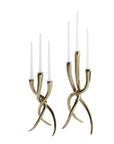 Ansley - Taper Candle Holder Set Set of 2 - Gold