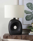 Peephole - Outdoor Bronze Table Lamp - Black