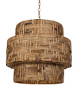Water Hyacinth - 4 Light Woven Pendant - Light Brown