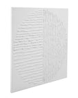 Textured Circle Canvas Art - White