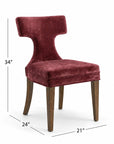 Oliver - Dining Chair Set of 2 - Burgundy Red
