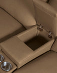 MS - Simone Six-Piece Power Reclining Sectional - Dark Brown