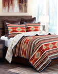Del Sol - Full/Queen Reversible Quilt Set Set of 3 - Multi Color