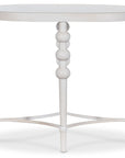 Melange - On The Bright Side Oval End Table - White