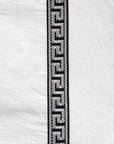 Liza White Matelasse - King Coverlet Set Set of 4 - White / Black