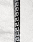 Liza White Matelasse - Queen Coverlet Set Set of 4 - White / Black