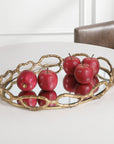 Cable - Chain Mirrored Tray - Gold
