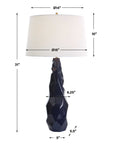 Kavos - Geometric Blue Table Lamp
