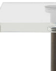 Pelton - Marble Glass Drink Table - Bronze / White