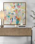 Party Time - Framed Abstract Art - Beige