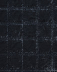 Stella - King Faux Silk Velvet Double Box Stitch Quilt Set Set of 3 - Midnight Blue
