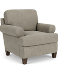 Moxy - Fabric Arm Chair, T-Shaped Seat Cushion, Curved Sock Arms