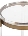 Pereira - Round Acrylic Accent Table - Bronze
