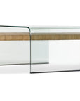 Amani - Rope And Glass Cocktail Table - Light Brown