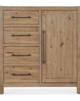 Vineyard Row - Four-Drawer Door Chest - Light Brown