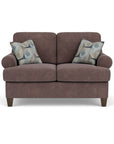 Moxy - Fabric Loveseat, T-Shaped Seat Cushion, Curved Sock Arms