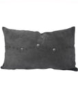 Western Suede Pillow - Western Suede Antique Silver Concho & Studded Lumbar Pillow - Gray