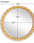 Haya - Round Mirror - Gold