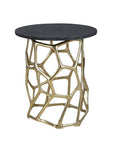 Ariel - Short End Table - Black / Gold